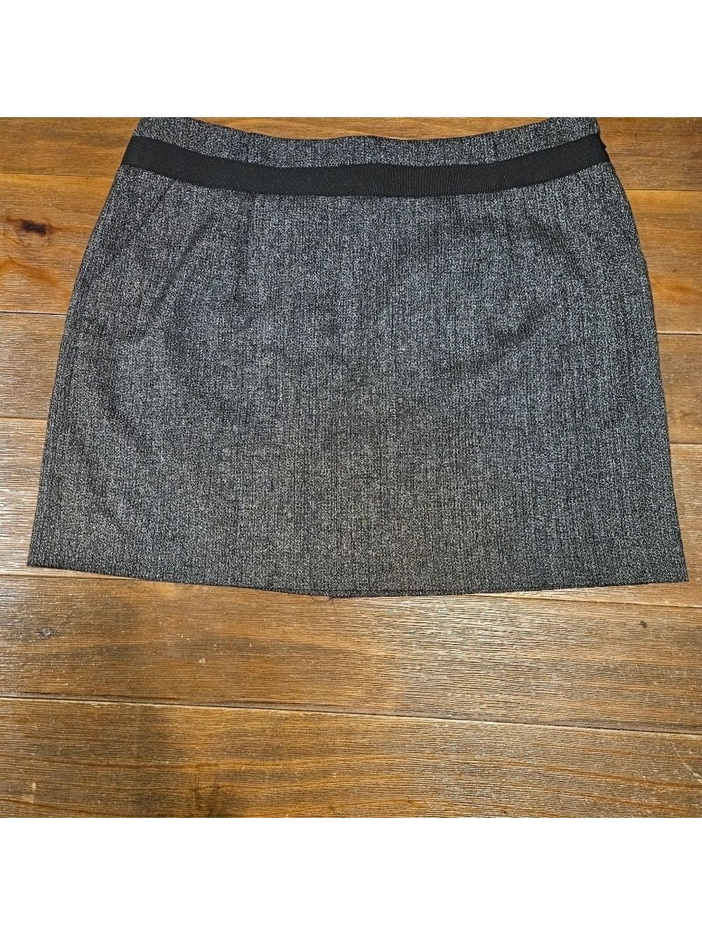 THE LIMITED WOMEN'S BLACK/GREY TWEED ABOVE THE KNEE SKIRT SIZE 12 - Picture 3 of 8